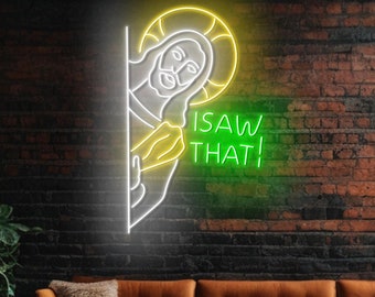 Jesus I Saw That Neon Sign, Jesus Christian Led Sign, Custom Neon Sign, Christian Wall Decor, God Faith Neon Wall Decor, Religious Gifts