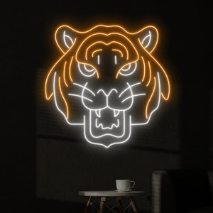 Tiger Neon Sign, Tiger Neon Sign, Custom Neon Sign, Man Cave Decor, Tiger Lover Gift, Wild Tiger Wall Decor, Wild Animal Bedroom Led Light