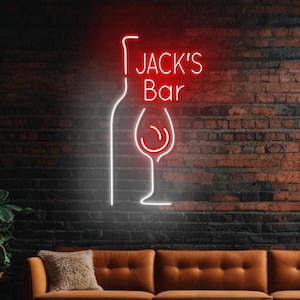 Custom Bar Neon Sign, Wine Home Bar Led Sign, Custom Neon Sign, Open Bar Night Light, Bar Pub Wall Art Led Light, Custom Wine Bar Sign