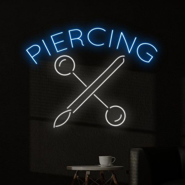 Ear Piercing Led Sign, Ear Piercing Neon Sign, Tattoo Accessaries Shop Wall Decor, Custom Neon Sign, Earring Store Wall Art Led Light