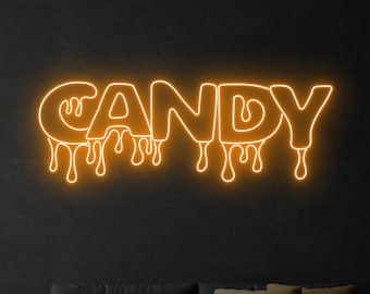 Sweet Candy Neon Sign, Sweet Candy Led Sign, Custom Neon Sign, Candy Shop Wall Decor, Candy Lover Gifts, Candy Room Decor, Candy Party Sign