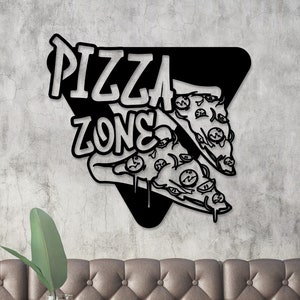 Pizzeria Schild, Pizza Schild, Ladenschild, Küchendekor, Personalisierte Geschenke, Metallschild, Restaurant Schild, Shop Signage, Business Logo Schild