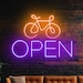 Bike Open Neon Led Signboard, Bicycle Shop Neon Sign, Bicycle Shop Led ...