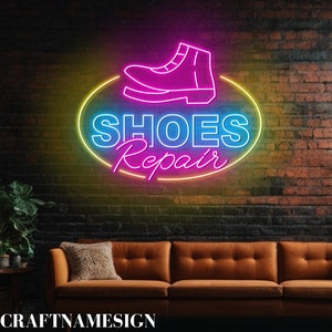 Shoes Repair Neon Sign, Shoes Repair Service Neon Sign, Shoes Care Shop Led Light, Custom Neon Sign, Shoe Shop Decor, Shoes Repair Sign