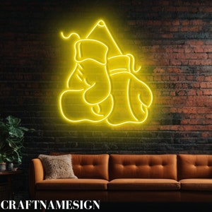 Boxing Gloves Led Neon Light For Boxing Club Decor, Custom Neon Sign, Boxing Shop Wall Decor, Boxing Sport Lover Gifts, Boxer Room Decor