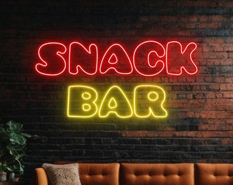 Snack Bar Neon Sign, Snack Grocery Store Led Sign, Custom Neon Sign, Snack Restaurant Wall Art, Snack Lover Gifts, Snack Bar Neon Decor