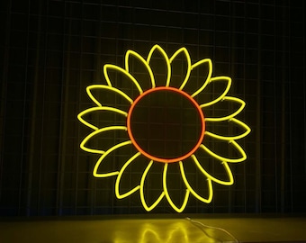 Sunflower Room Dual Color LED Enseigne Lumineuse Neon Sign Vert Et Bleu