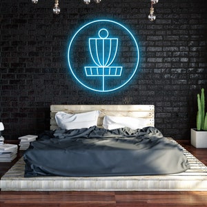Custom Disc Golf Player Neon Wall Art LED Light - Personalizzato Disc Golfer Name Sign Home Decor - Disc Golf Neon Led Sign - Ideale per i regali