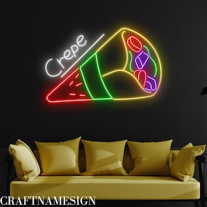 Crepe Cake Led Sign, French Crepe Cake Neon Sign, Custom Neon Sign, Cake Store Wall Decor, French Crepe Shop Sign, European Food Light Art