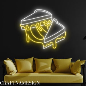 Dripping Cheese Sandwich Led Sign, Sandwich Neon Sign, Custom Neon Sign, Sandwich Restaurant Decor, Sandwich Store Art, Sandwich Lover Gifts