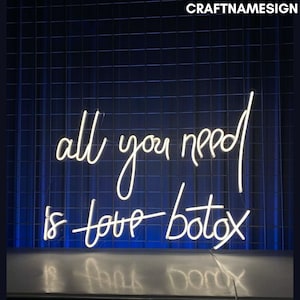 All You Need Is Botox Neon Sign, Botox And Filler Spa Led Sign, Custom Neon Sign, Beauty Clinic Sign, Botox Injection Spa Wall Art Led Light