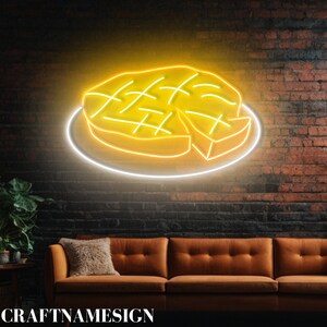 Neonowa tablica z napisem Apple Pie, znak LED Apple Pie, niestandardowe światło neonowe, dekoracja ścienna sklepu Apple Cake, neonowe światło piekarni, dekoracja ścienna Apple Cake