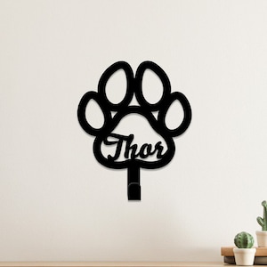 Custom Pet Paw Metal Key Holder, Puppy Paw Decorative Key Holder, Metal Coat Rack, Entryway Coat Hooks, Metal Key Hanger, Key Organizer