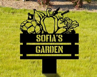 Personalized Veggies Vegetables Garden Stake, Carrot Garden Stake Metal Yard Art, Vegetables Veggies Farm Welcome Decor, Gifts For Grandma