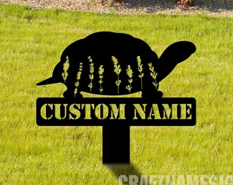 Custom Turtle Memorial Stake, Turtle Loss, Grave Marker Sign, Sympathy Plaque, Turtle Lover Gifts, Pet Memorial Sign, Turtle Metal Stake