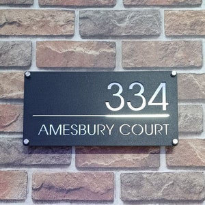 Custom House Number Sign, Number Box, Personalized Address Plaque, Christmas Gifts, Illuminated House Sign, Address Sign, Door Sign