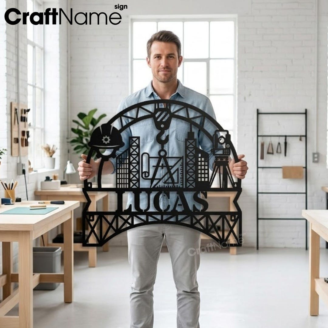 Engineering Led Sign Architecture Metal LED Light Sign, Civil Engineer Office Wall Art ...