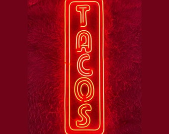 Open Tacos Neon Sign, Tacos Led Sign, Custom Neon Sign, Mexico Restaurant Wall Decor, Mexican Tacos Store Light, Tacos Lover Gifts