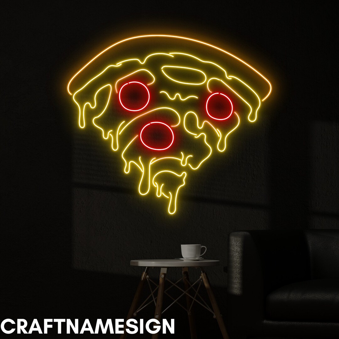 Pizza Wifi Neon Sign, Wifi Pizza Led Sign, Custom Neon Sign, Italian