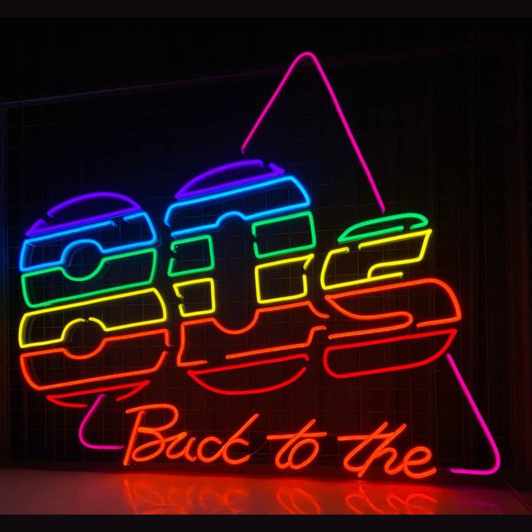 Back to the 80s Neon Sign, 80s Party Music Led Sign, Custom