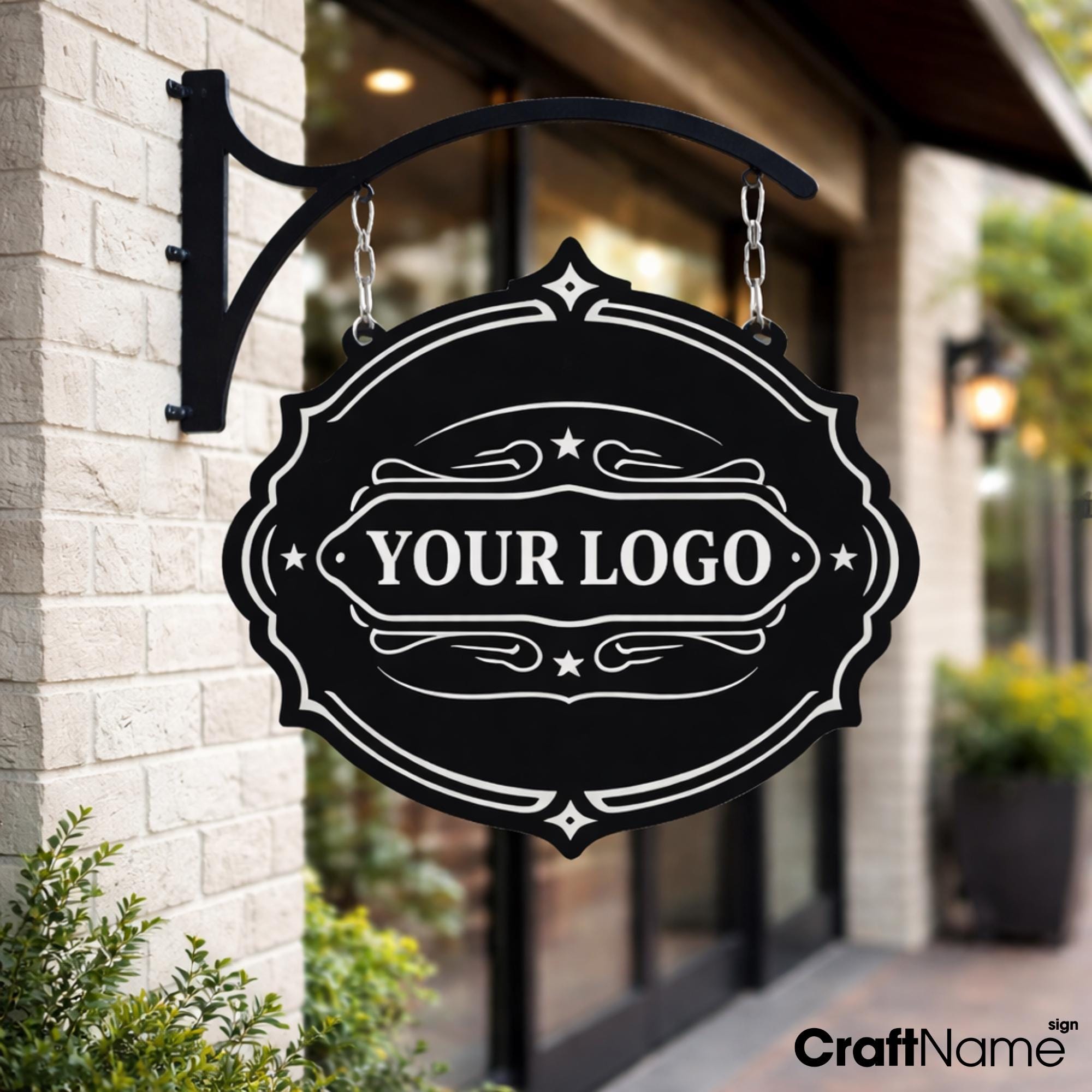 Custom Hanging Sign, Personalized Storefront Business Sign, Morden ...