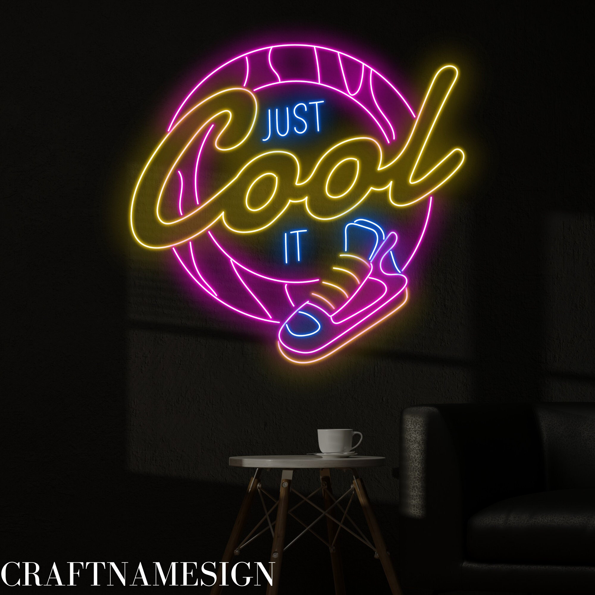 Just Cool It Led Sign, Sneaker Shop Neon Sign Wall Decor, Shoe Shop Led Light, Custom Shoe Shop Sign, Shoes Shop Decor, Christmas gifts
