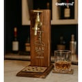 Personalized Engraving Name Wooden Whiskey Dispenser, Stylish Bourbon Dispenser for Home Bar Pub Decor, Beverage Decanter, Gift for Him