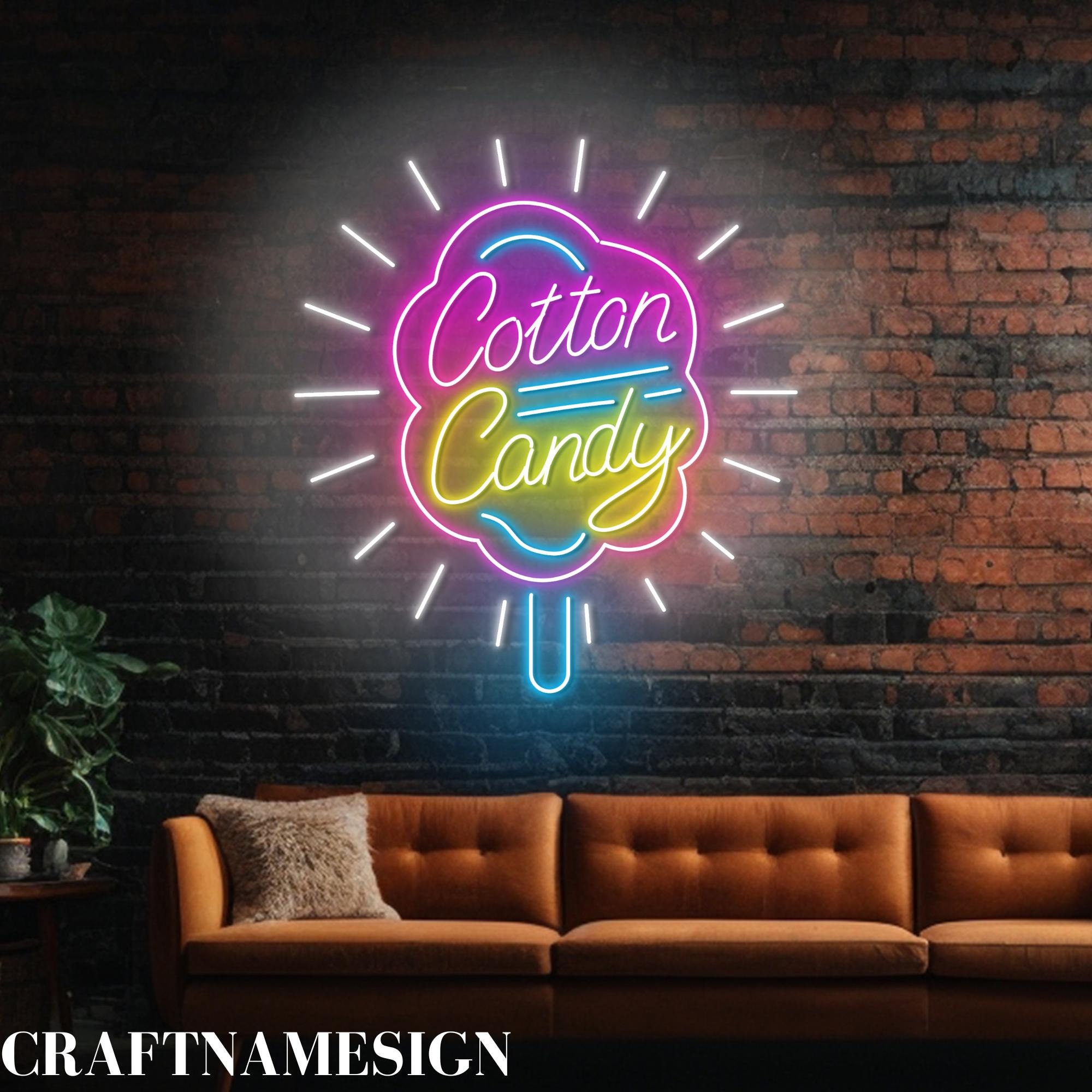 Cotton Candy Neon Sign, Cotton Candy Shop Led Sign, Custom Neon