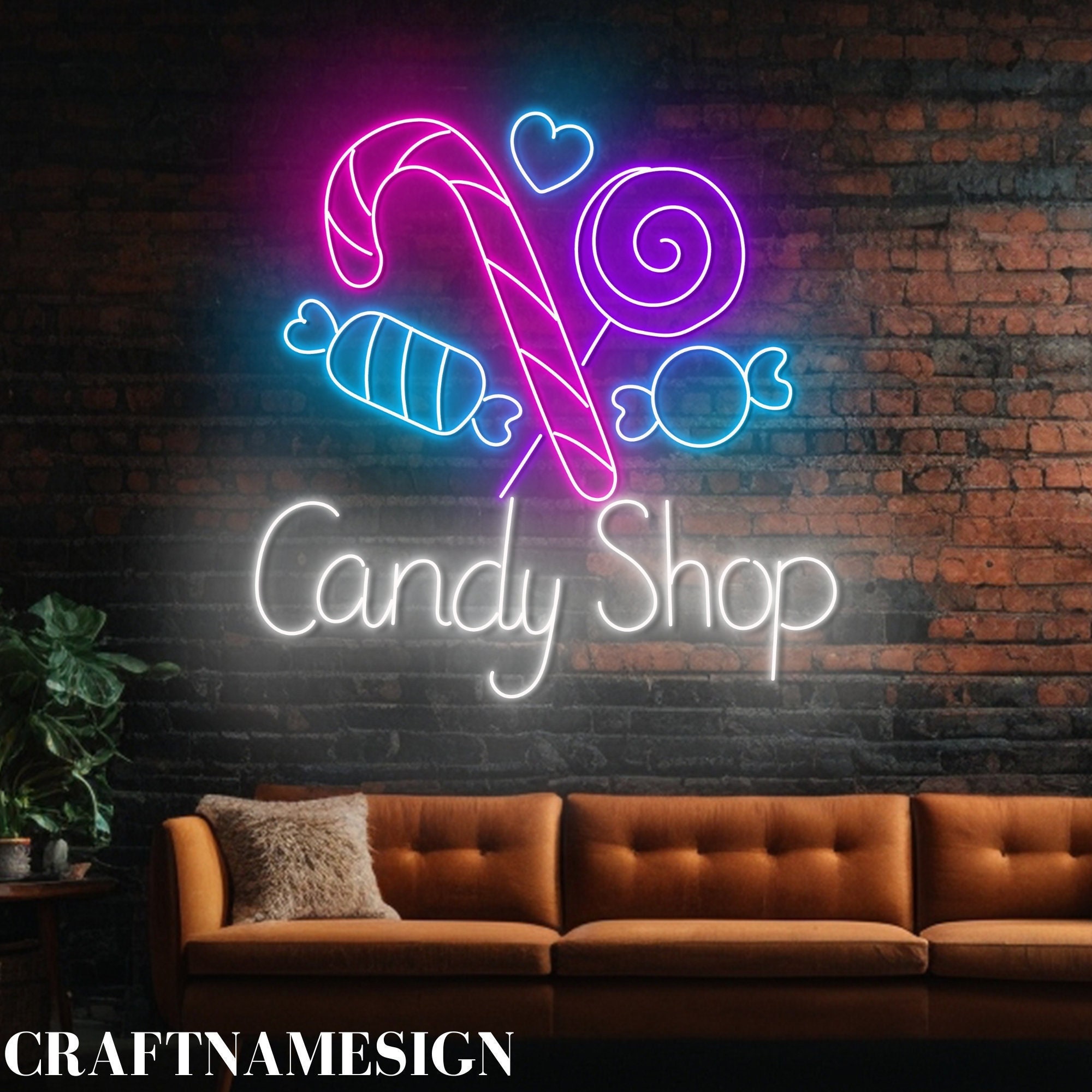 Open Candy Shop Neon Sign, Grand Opening Candy Shop Led Sign
