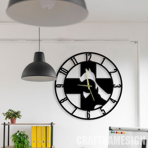 Veterinarian Large Metal Wall Clock with Latin Numerals, Wall Clock Unique for Home Decor and Wall Art, Personalized Veterinary Clinic Clock