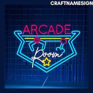 Arcade Room Neon Sign, Pinball Arcade Game Room Led Sign, Custom Neon Sign, Game Bar Wall Decor, Gaming Club Light, Game Lover Gift