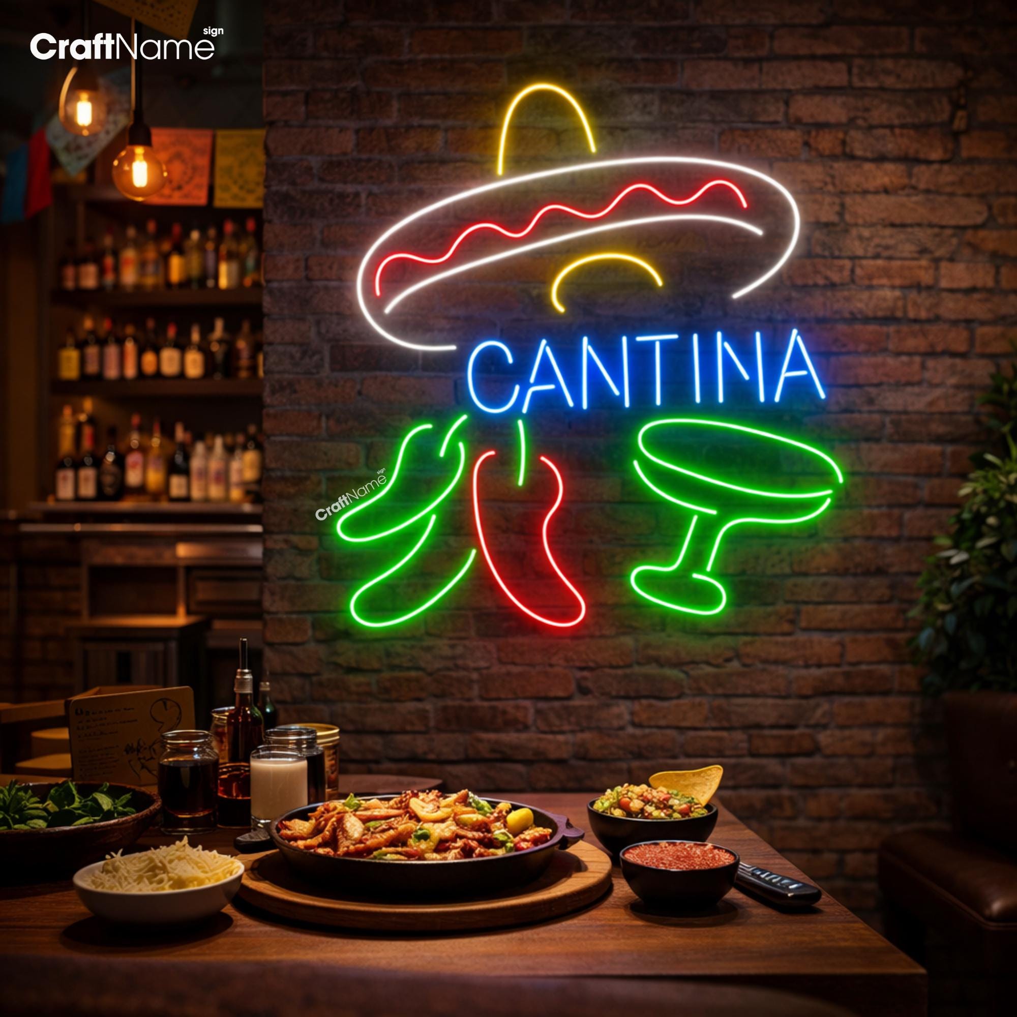 Mexican Cantina Neon Sign, Custom Bar Decor LED Light - Etsy