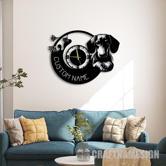 Dachshund Clock - Swirl Dachshund Clock - Swirl