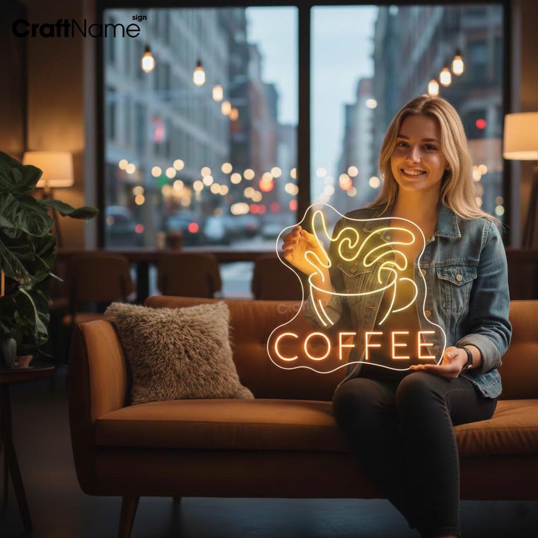 Coffee Neon Wall Light for Cafe Decor, LED Sign for Coffee Shop ...