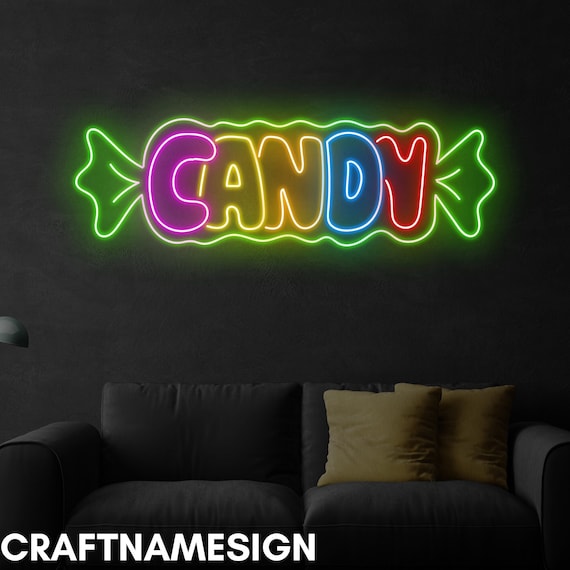 Colorful Candy Neon Sign, Colorful Sweet Candy Led Sign