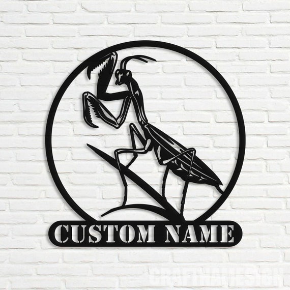 Filigree Praying Mantis Gold Decor