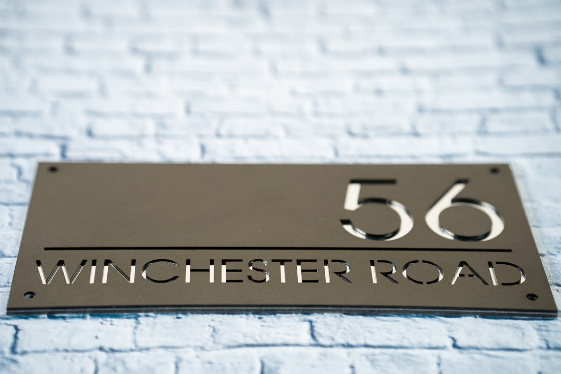 Custom House Number Sign, Number Box, Personalized Address Plaque ...
