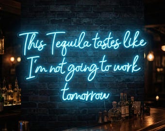 テキーラ ネオン ウォールサイン、メキシカンカクテル LED サイン