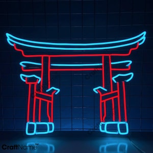 Japanese Torii Gate Neon Sign, Torii Gate Wall Art Led Sign, Torii Gate Japan Neon Led Light, Japanese Restaurant Home Bar Wall Decor