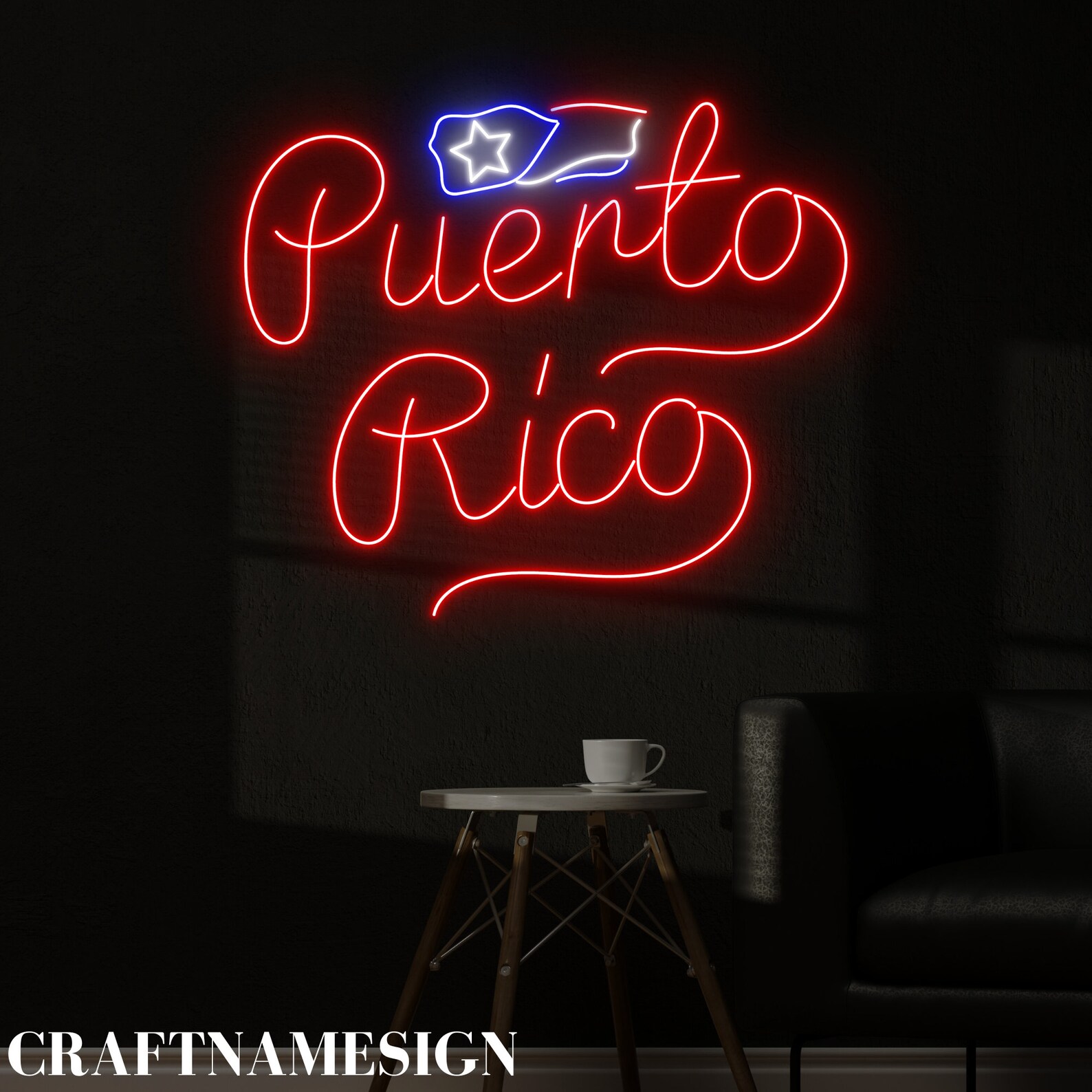 Puerto Rico Neon Sign, US Puerto Rico Led Sign, Custom Neon Sign ...