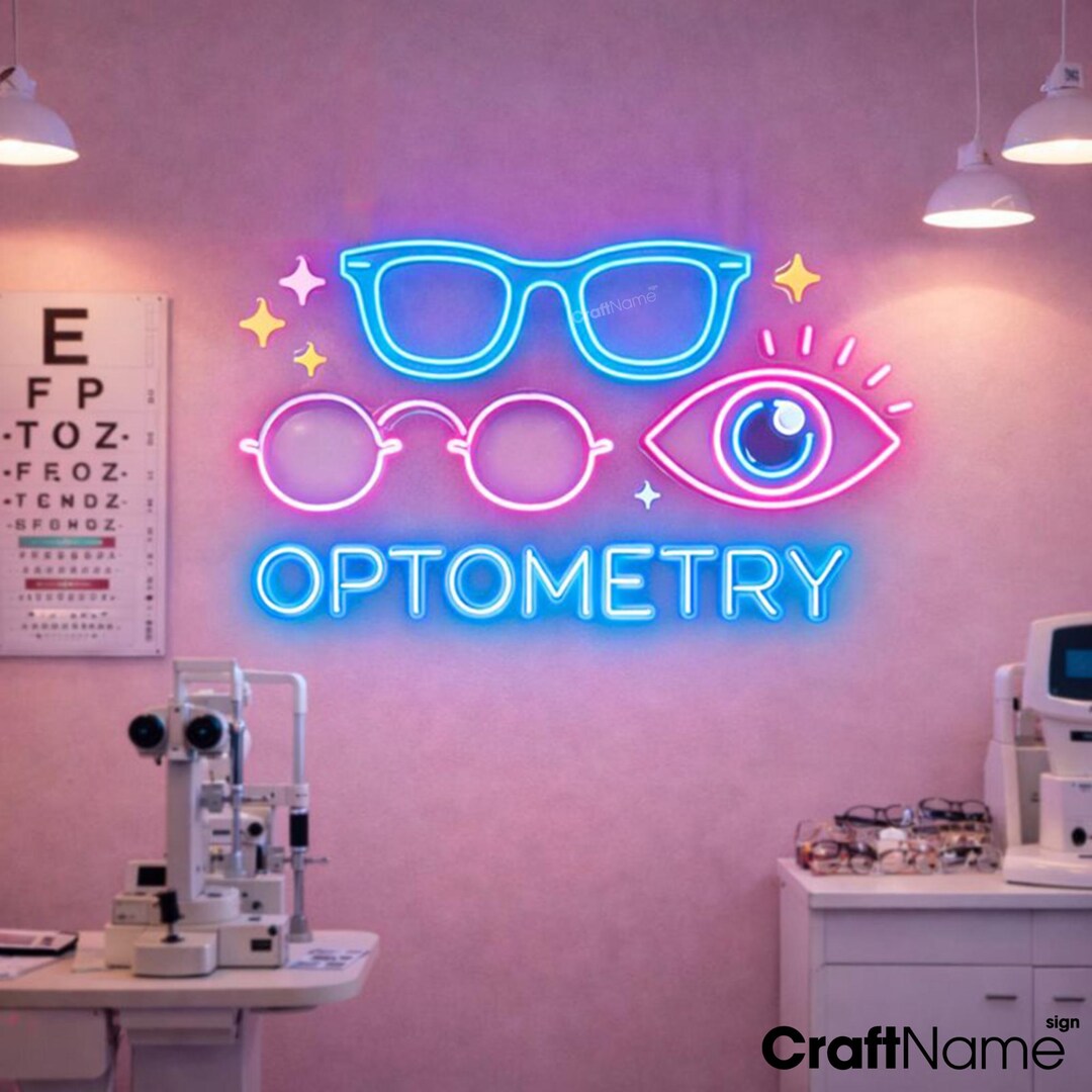 Led Optometry Sign Optometry LED Neon Light for Eye Doctor Office Wall Decor - Etsy