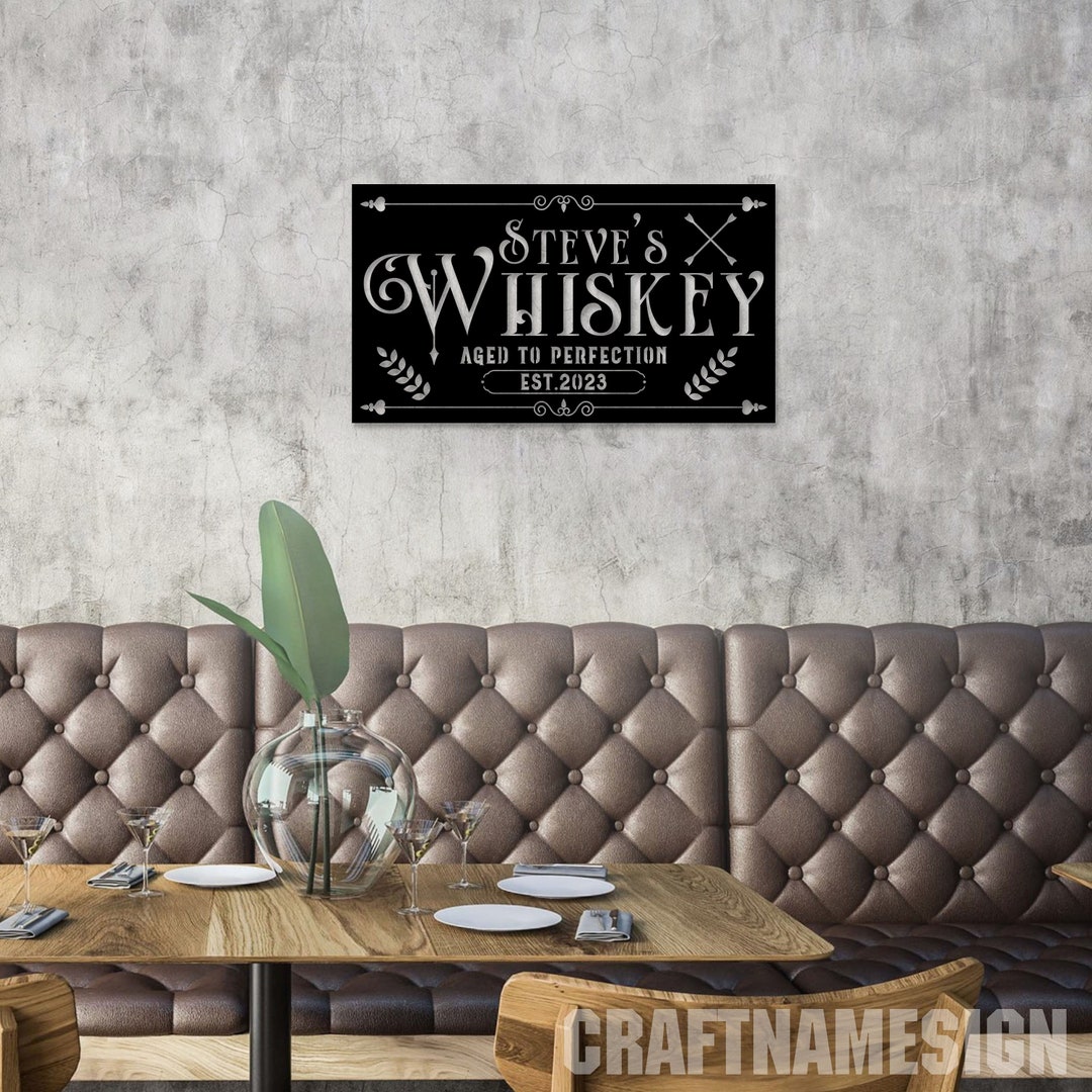Personalized BOURBON BAR Sign Custom Bar Decor Sign Shop Etsy