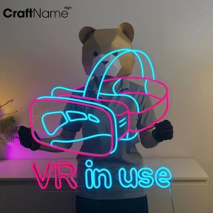 Custom VR Game Led Light, Neon Wall Light for Gaming Room or VR Studio, Virtual Reality Room Decor, Custom Neon Sign, Gamer Room Wall Art
