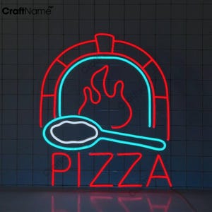 Pizza Baking Neon Sign, Pizza Fast Food Led Sign, Custom Neon Sign, Italian Pizza Restaurant Sign, Open Italian Pizza Shop Wall Art