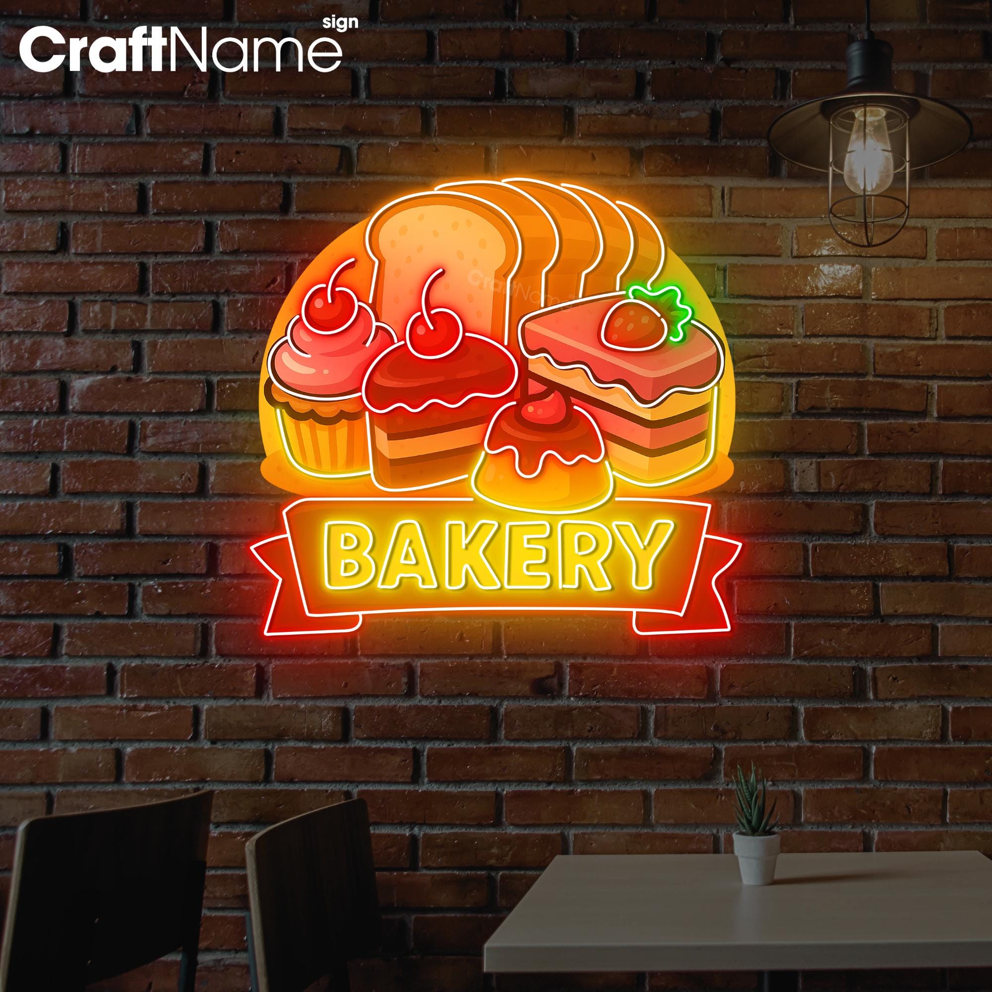 Bakery Neon Sign, Dessert Bar Sign, Acrylic Sign for Restaurant Wall ...