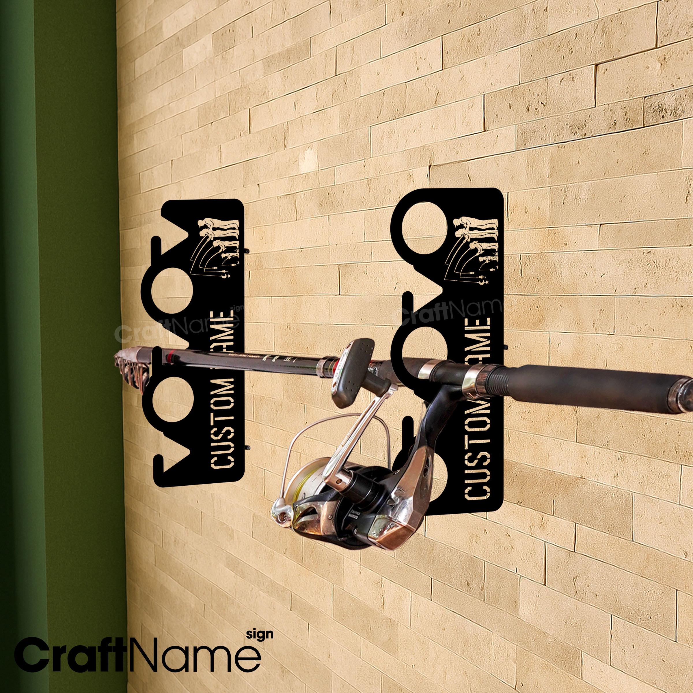 custom racks for fishing poles Stillwater Pole Storage Rack AND REELS SHOULD SIT JUST ABOVE THE TOP OF THE RACK. StoreYourBoard Fishing Rod Holder, Wall