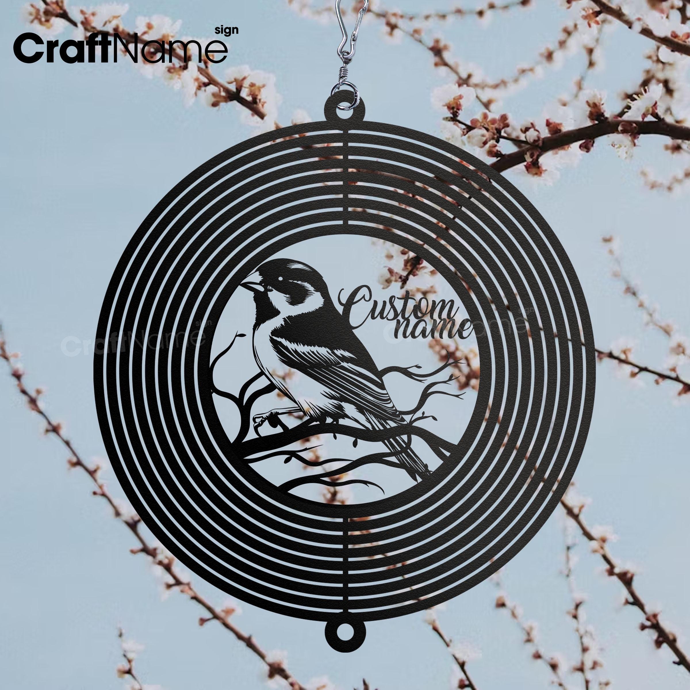Custom Wind Spinner Sparrow Dance Metal Garden Decor, Sparrow Wind ...