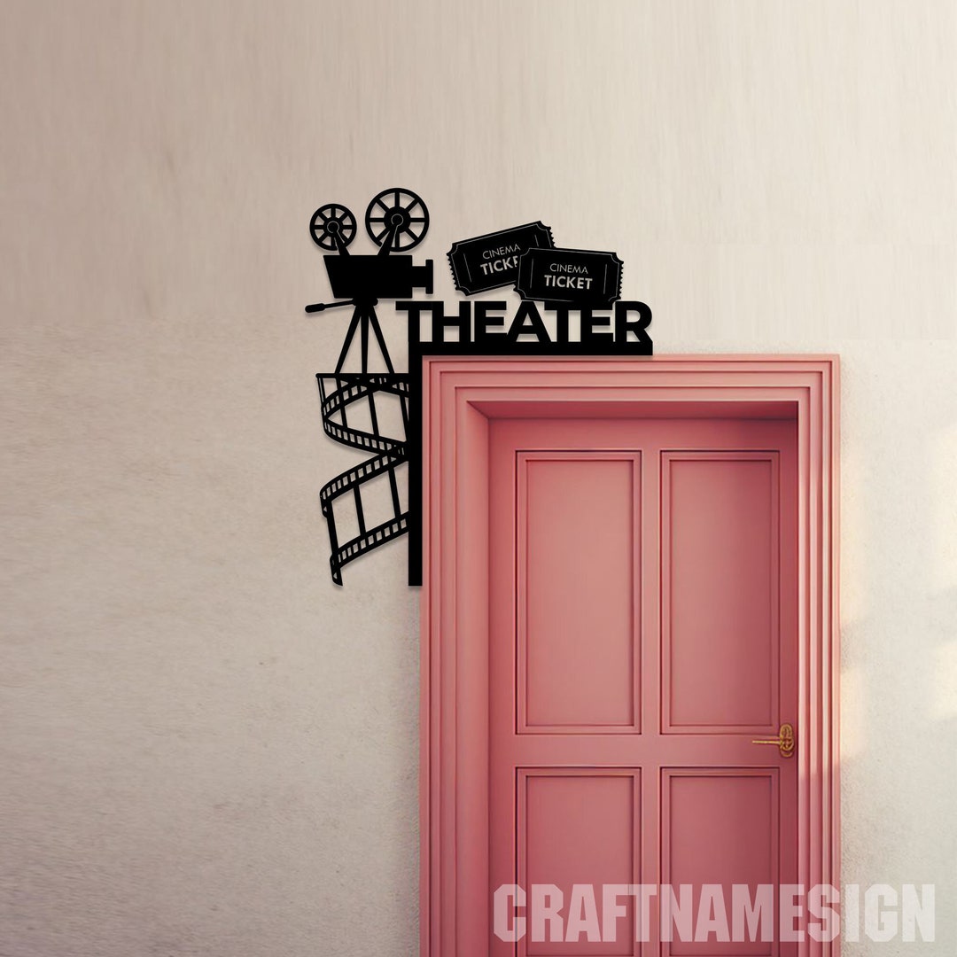 Movie Theater Door Corner Metal Wall Art Movie Cinema Door Topper Il 1080xN.6083979187 Ej47