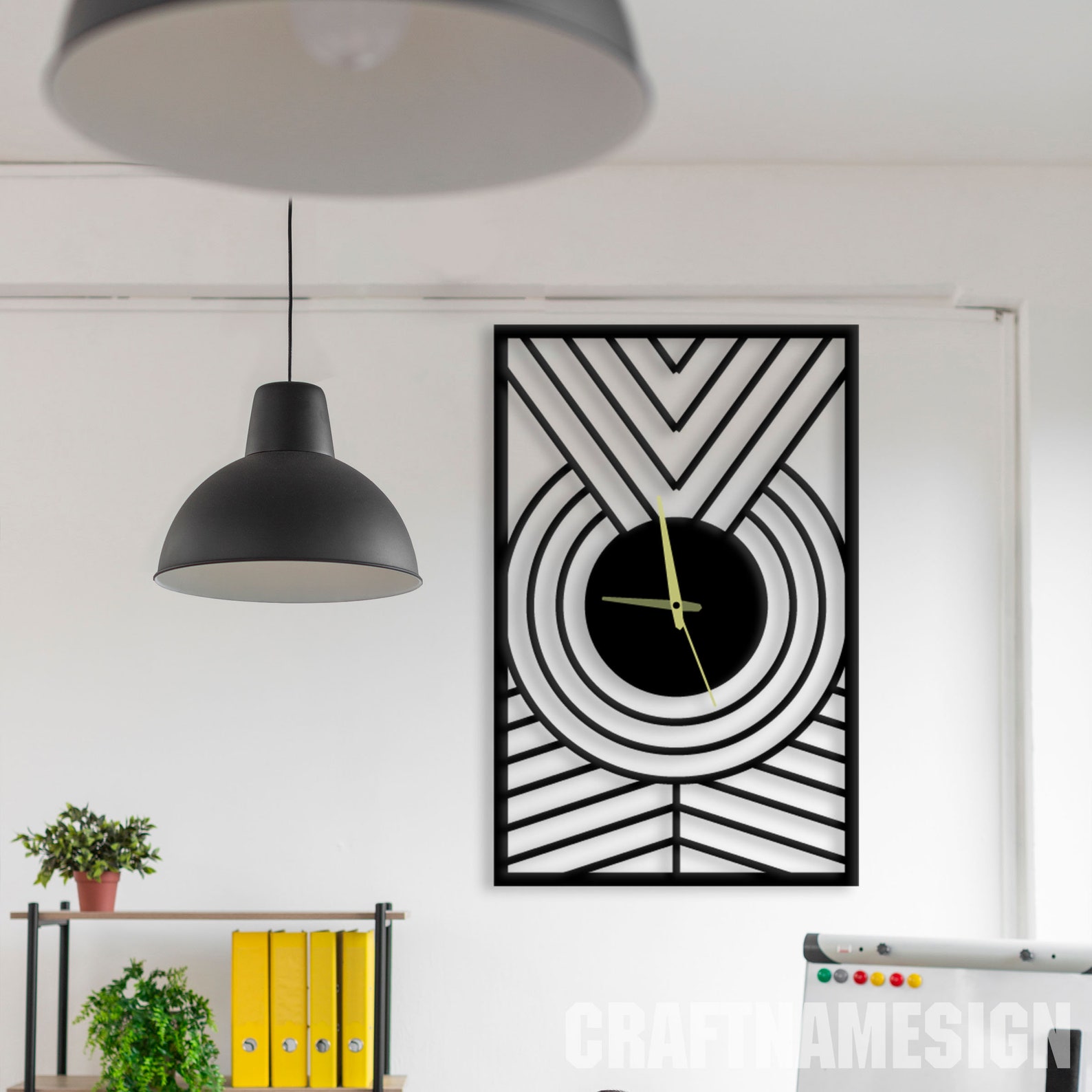 Metal Rectangle Large Wall Clock, Wall Clock Perfect Modern Look for ...