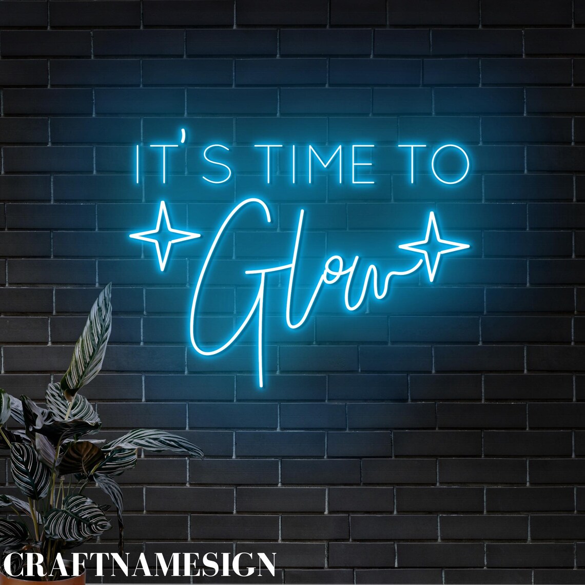 It's Time to Glow Neon Sign, Beauty Salon & Spa Led Sign, Custom Neon ...